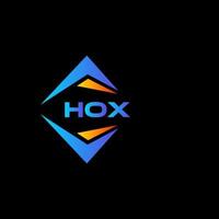 diseño de logotipo de tecnología abstracta hox sobre fondo negro. concepto de logotipo de letra inicial creativa hox. vector