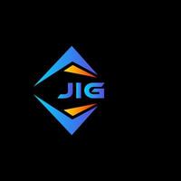 JIG abstract technology logo design on Black background. JIG creative initials letter logo concept. vector