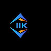 Diseño de logotipo de tecnología abstracta iik sobre fondo blanco. concepto de logotipo de letra de iniciales creativas iik. vector