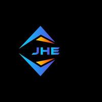 JHE abstract technology logo design on Black background. JHE creative initials letter logo concept. vector