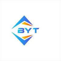 byt diseño de logotipo de tecnología abstracta sobre fondo blanco. concepto de logotipo de letra de iniciales creativas byt. vector