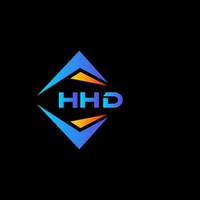 diseño de logotipo de tecnología abstracta hhd sobre fondo negro. concepto de logotipo de letra de iniciales creativas hhd. vector