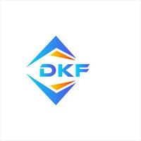 Diseño de logotipo de tecnología abstracta dkf sobre fondo blanco. Concepto de logotipo de letra de iniciales creativas dkf. vector
