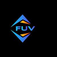 FUV abstract technology logo design on Black background. FUV creative initials letter logo concept. vector