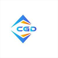 diseño de logotipo de tecnología abstracta cgd sobre fondo blanco. concepto de logotipo de letra de iniciales creativas cgd. vector