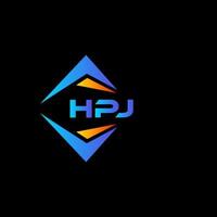 diseño de logotipo de tecnología abstracta hpj sobre fondo negro. concepto de logotipo de letra de iniciales creativas hpj. vector