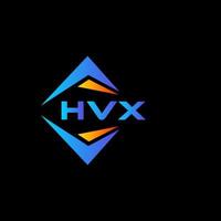 diseño de logotipo de tecnología abstracta hvx sobre fondo negro. concepto de logotipo de letra de iniciales creativas hvx. vector