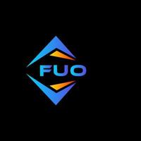 FUO abstract technology logo design on Black background. FUO creative initials letter logo concept. vector