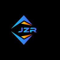 jzr diseño de logotipo de tecnología abstracta sobre fondo negro. concepto de logotipo de letra de iniciales creativas jzr. vector