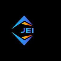 diseño de logotipo de tecnología abstracta jei sobre fondo negro. concepto de logotipo de letra inicial creativa jei. vector