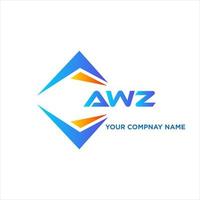 AWZ abstract technology logo design on white background. AWZ creative initials letter logo concept. vector