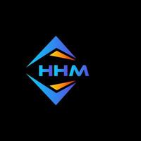 hhm diseño de logotipo de tecnología abstracta sobre fondo negro. concepto de logotipo de letra de iniciales creativas hhm. vector