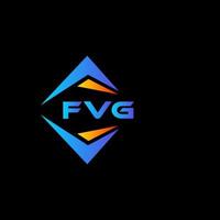 diseño de logotipo de tecnología abstracta fvg sobre fondo negro. concepto de logotipo de letra de iniciales creativas fvg. vector