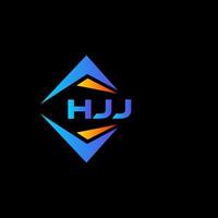 diseño de logotipo de tecnología abstracta hjj sobre fondo negro. concepto de logotipo de letra de iniciales creativas hjj. vector