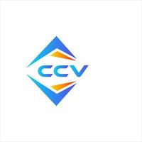 diseño de logotipo de tecnología abstracta ccv sobre fondo blanco. concepto de logotipo de letra de iniciales creativas ccv. vector