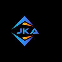 JKA abstract technology logo design on Black background. JKA creative initials letter logo concept. vector