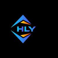 diseño de logotipo de tecnología abstracta hly sobre fondo negro. concepto de logotipo de letra de iniciales hly creative. vector