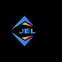 jel diseño de logotipo de tecnología abstracta sobre fondo negro. concepto de logotipo de letra inicial creativa jel. vector