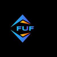 FUF abstract technology logo design on Black background. FUF creative initials letter logo concept. vector