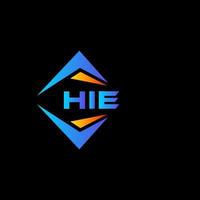 HIE abstract technology logo design on Black background. HIE creative initials letter logo concept. vector
