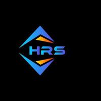 hrs diseño de logotipo de tecnología abstracta sobre fondo negro. concepto de logotipo de letra de iniciales creativas hrs. vector