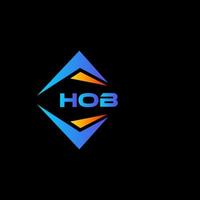 HOB abstract technology logo design on Black background. HOB creative initials letter logo concept. vector