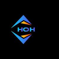 hoh diseño de logotipo de tecnología abstracta sobre fondo negro. concepto de logotipo de letra inicial creativa hoh. vector