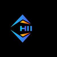 HII abstract technology logo design on Black background. HII creative initials letter logo concept. vector