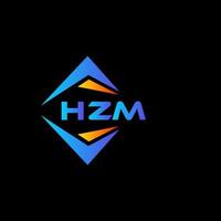 HZM abstract technology logo design on Black background. HZM creative initials letter logo concept. vector