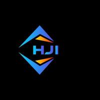 diseño de logotipo de tecnología abstracta hji sobre fondo negro. concepto de logotipo de letra de iniciales creativas hji. vector