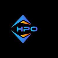 HPO abstract technology logo design on Black background. HPO creative initials letter logo concept. vector