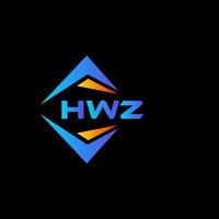 HWZ abstract technology logo design on Black background. HWZ creative initials letter logo concept. vector