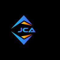 diseño de logotipo de tecnología abstracta jca sobre fondo negro. concepto de logotipo de letra de iniciales creativas jca. vector