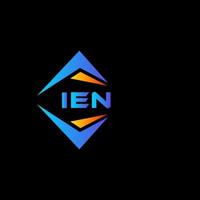 ien diseño de logotipo de tecnología abstracta sobre fondo blanco. concepto de logotipo de letra de iniciales creativas ien. vector