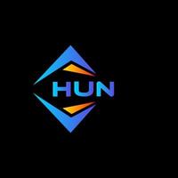 HUN abstract technology logo design on Black background. HUN creative initials letter logo concept. vector