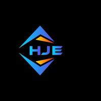 HJE abstract technology logo design on Black background. HJE creative initials letter logo concept. vector