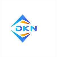 Diseño de logotipo de tecnología abstracta dkn sobre fondo blanco. concepto de logotipo de letra de iniciales creativas dkn. vector