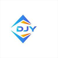 diseño de logotipo de tecnología abstracta djy sobre fondo blanco. concepto creativo del logotipo de la letra de las iniciales de djy. vector