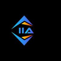 diseño de logotipo de tecnología abstracta iia sobre fondo blanco. concepto de logotipo de letra de iniciales creativas iia. vector