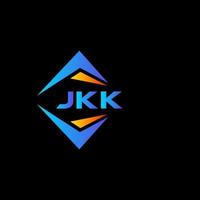 JKK abstract technology logo design on Black background. JKK creative initials letter logo concept. vector