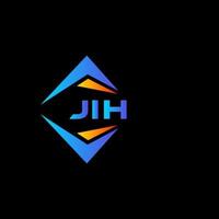 JIH abstract technology logo design on Black background. JIH creative initials letter logo concept. vector