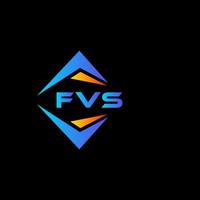 Diseño de logotipo de tecnología abstracta fvs sobre fondo negro. concepto de logotipo de letra de iniciales creativas fvs. vector