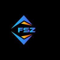 FSZ abstract technology logo design on Black background. FSZ creative initials letter logo concept. vector