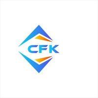 diseño de logotipo de tecnología abstracta cfk sobre fondo blanco. Concepto de logotipo de letra de iniciales creativas cfk. vector