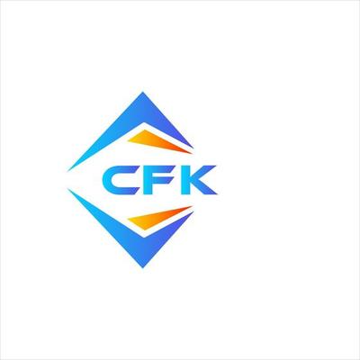 CFK abstract technology logo design on white background. CFK creative initials letter logo concept.