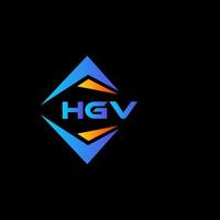 diseño de logotipo de tecnología abstracta hgv sobre fondo negro. concepto de logotipo de letra de iniciales creativas hgv. vector