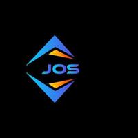 JOS abstract technology logo design on Black background. JOS creative initials letter logo concept. vector