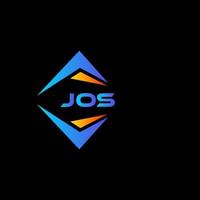 diseño de logotipo de tecnología abstracta de jos sobre fondo negro. concepto del logotipo de la letra de las iniciales creativas de jos. vector