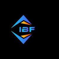 Diseño de logotipo de tecnología abstracta ibf sobre fondo negro. concepto de logotipo de letra de iniciales creativas de ibf. vector