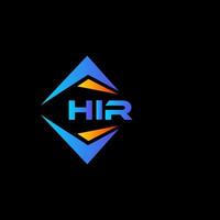 HIR abstract technology logo design on Black background. HIR creative initials letter logo concept. vector
